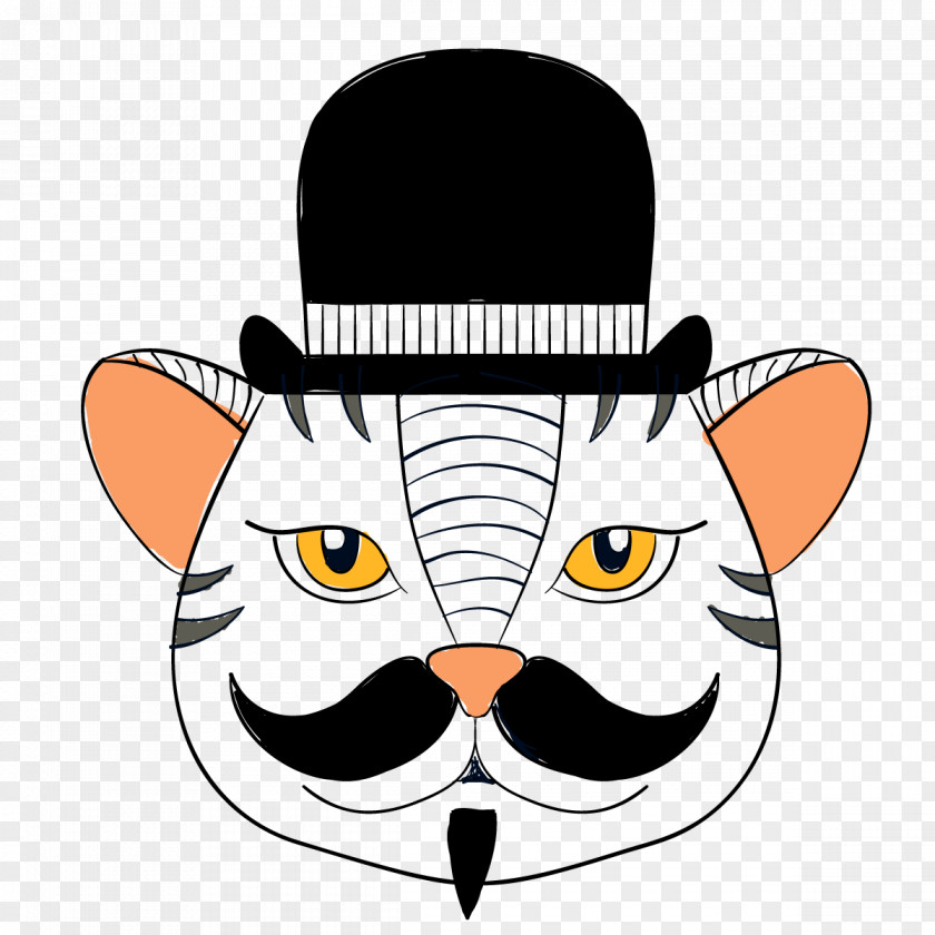 Mr. Vector Cat Whiskers Clip Art PNG
