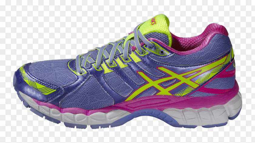 Purple ASICS Sneakers Shoe Running PNG
