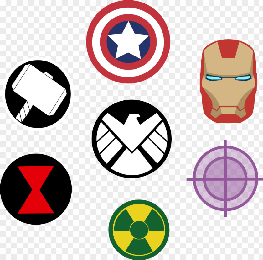 Symbols Thor Clint Barton Hulk Black Widow Captain America PNG