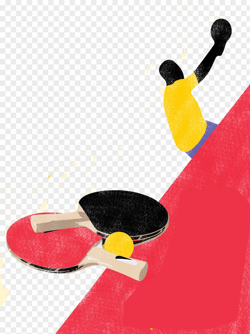 Table Tennis Sport Material Pong Racket Ball PNG