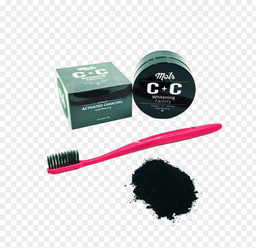 Charcoal Powder Cosmetics Tooth Whitening Toothbrush Makeup Brush PNG
