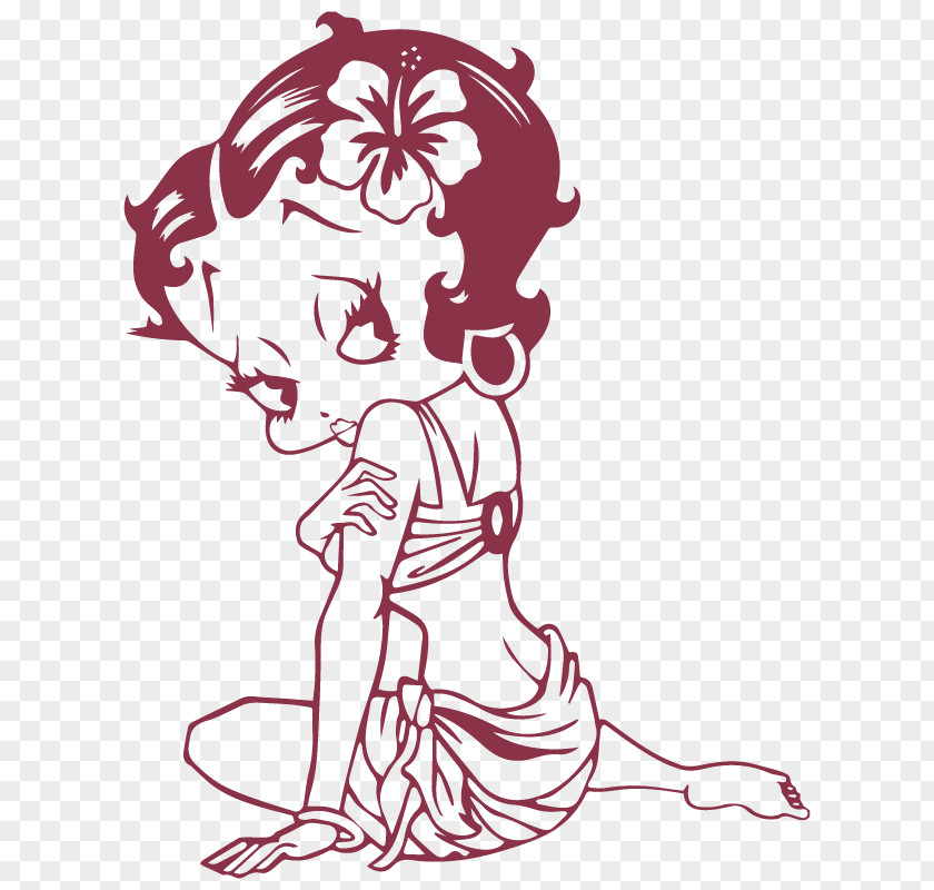 Betty Boop Vector Coloring Book Image Tattoo Colouring Pages PNG