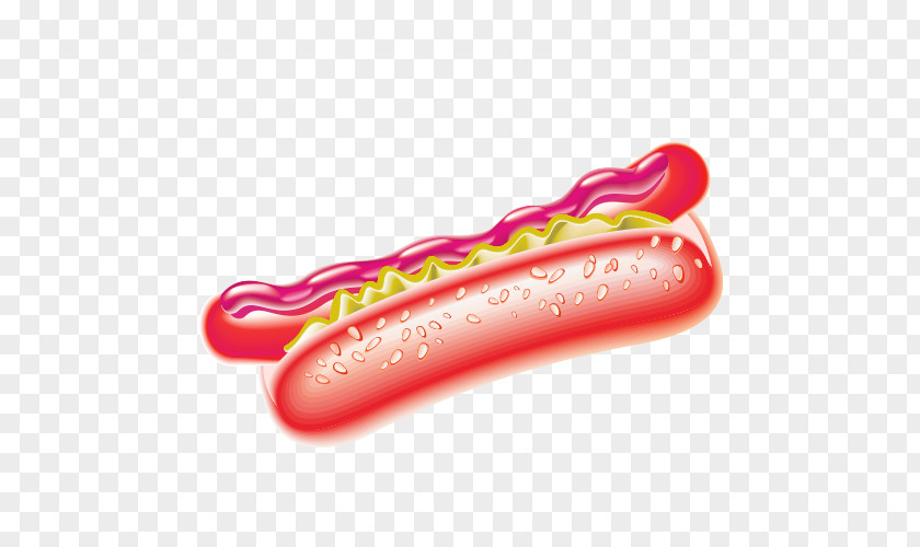 Cartoon Ham Hot Dog Hamburger Fast Food PNG
