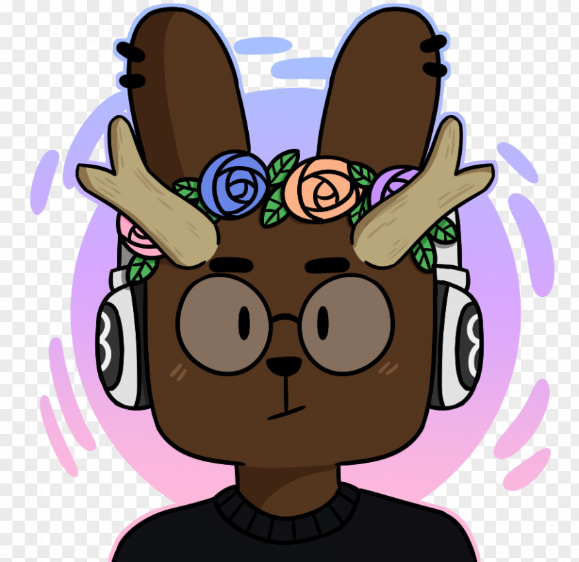 Beautiful Bunny Glasses Cartoonist YouTube Character PNG