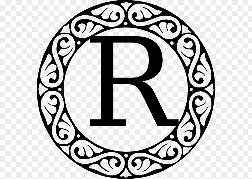 R Letter C Monogram Clip Art PNG
