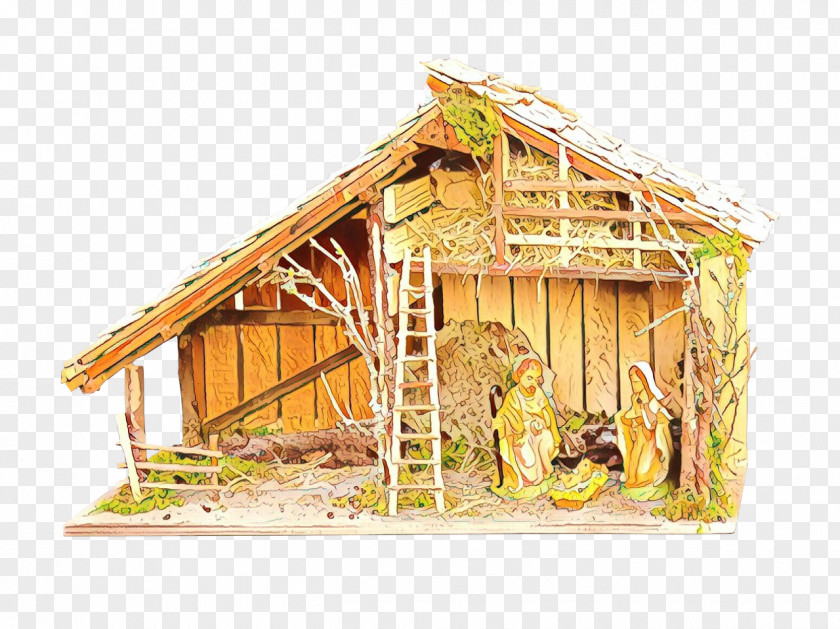 Shack Hut Nativity Scene Shed House Log Cabin Building PNG