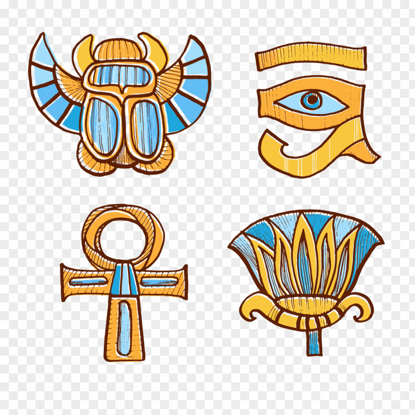 Vector Ancient Egypt Egyptian Pyramids Deities Pharaoh PNG