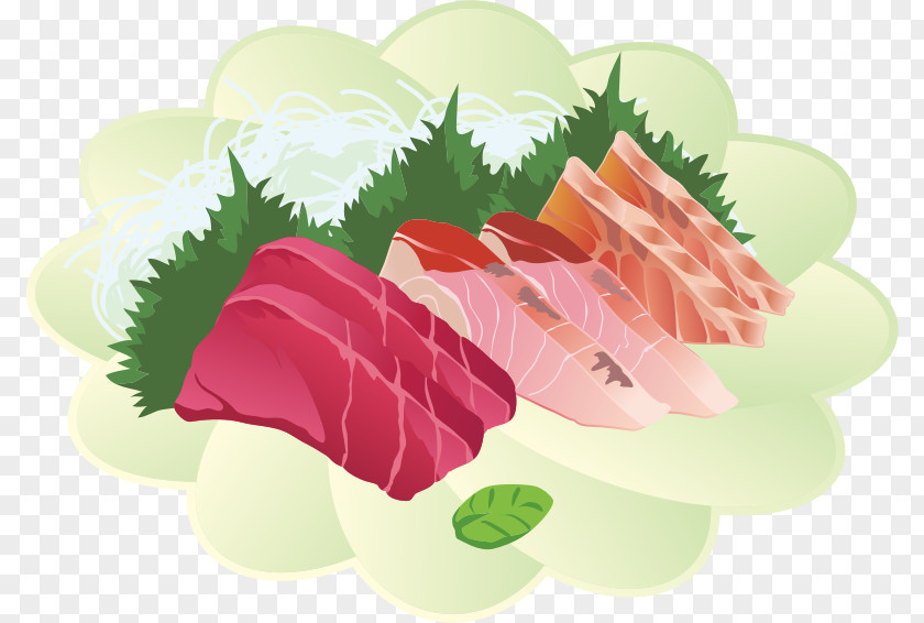Fish Sashimi Japanese Cuisine Beefsteak Plant Garnish PNG