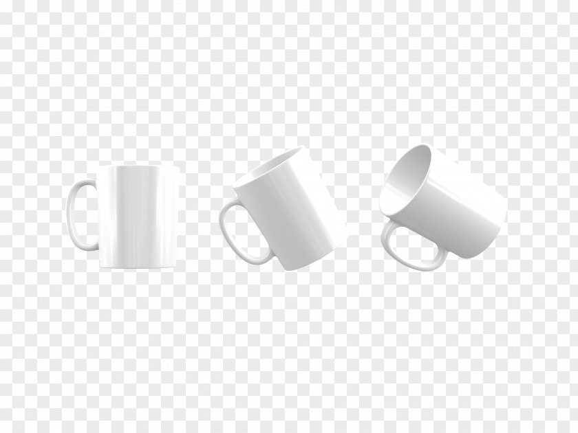 Three Different Angles Of The Mug White Brand Pattern PNG