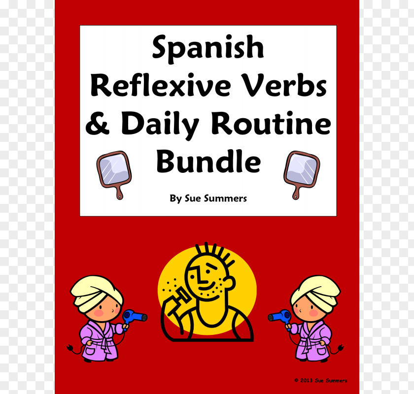 Word Reflexive Verb Vocabulary Spanish Verbs PNG