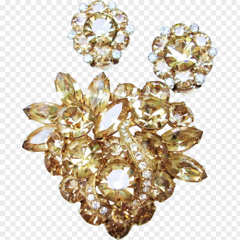 Brooch Champagne Earring Jewellery Imitation Gemstones & Rhinestones PNG
