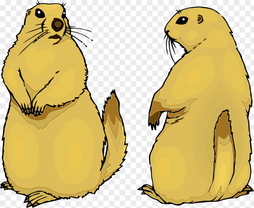 Cartoon Gopher Groundhog Yellow Fur Seal PNG