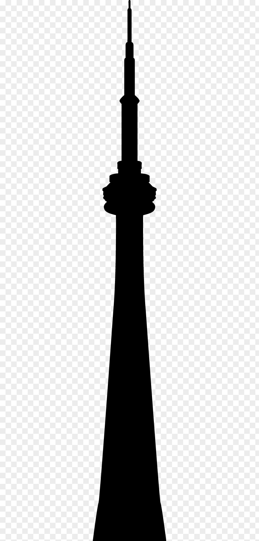 Cn Tower Silhouette Dress Black White Font PNG