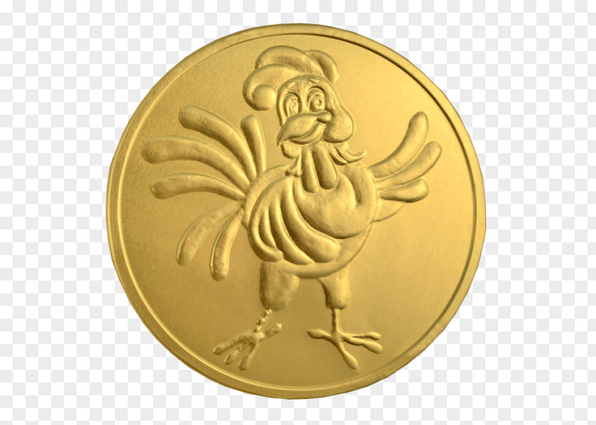 Gold Rooster Coin PNG