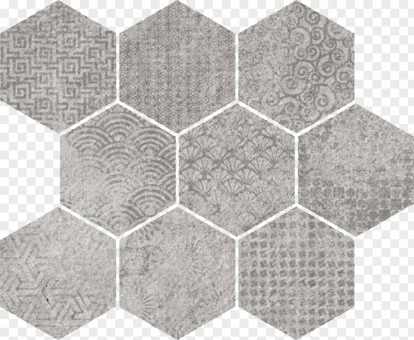 Hexagono Płytki Ceramiczne Gres Tile Bunker PNG