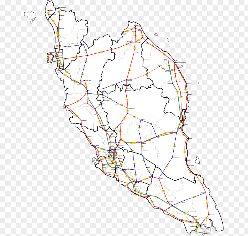 Major Cliparts Peninsular Malaysia Federal Territories Map Clip Art PNG