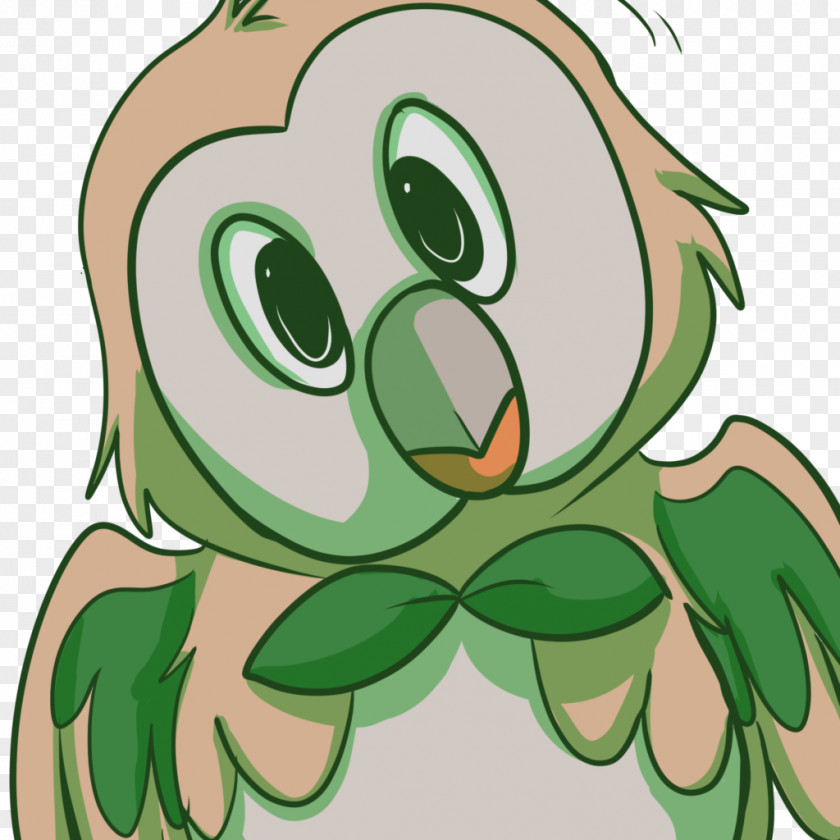 Rowlet Fanart Owl Bird Illustration Beak Clip Art PNG