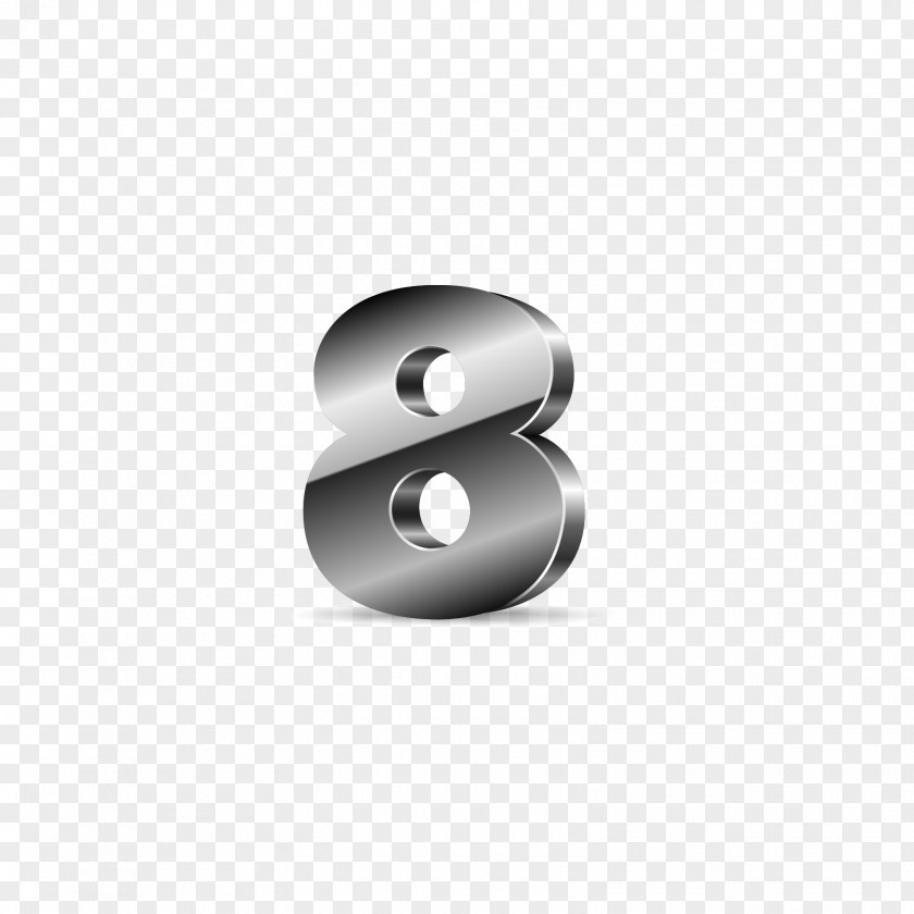 Silver Black Number Eight And White Wallpaper PNG
