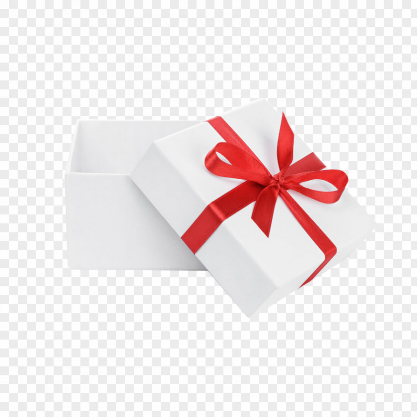 White Bow Ribbon Gift Box Paper PNG