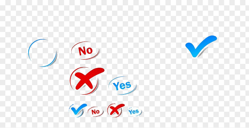 Yes And No Check Mark X Icon PNG