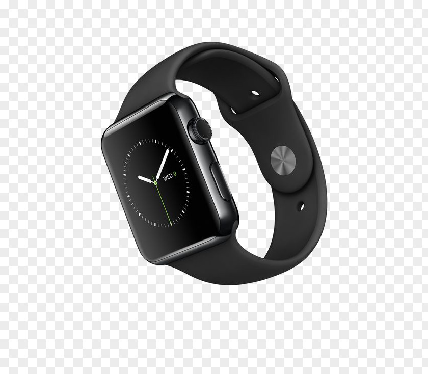 Black Smart Watch Apple Series 2 1 Smartwatch Stainless Steel PNG