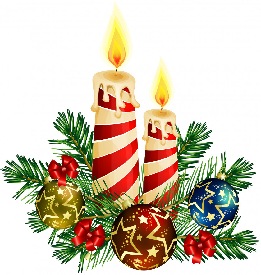 Christmas Candy Tree Candle Clip Art PNG