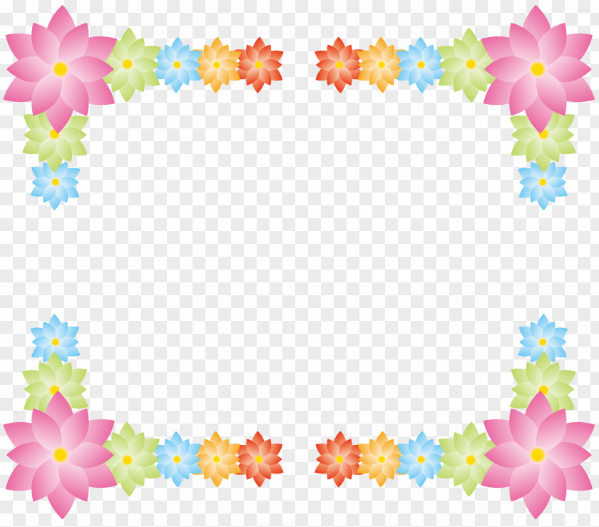 Flower Cute Design Frame. PNG