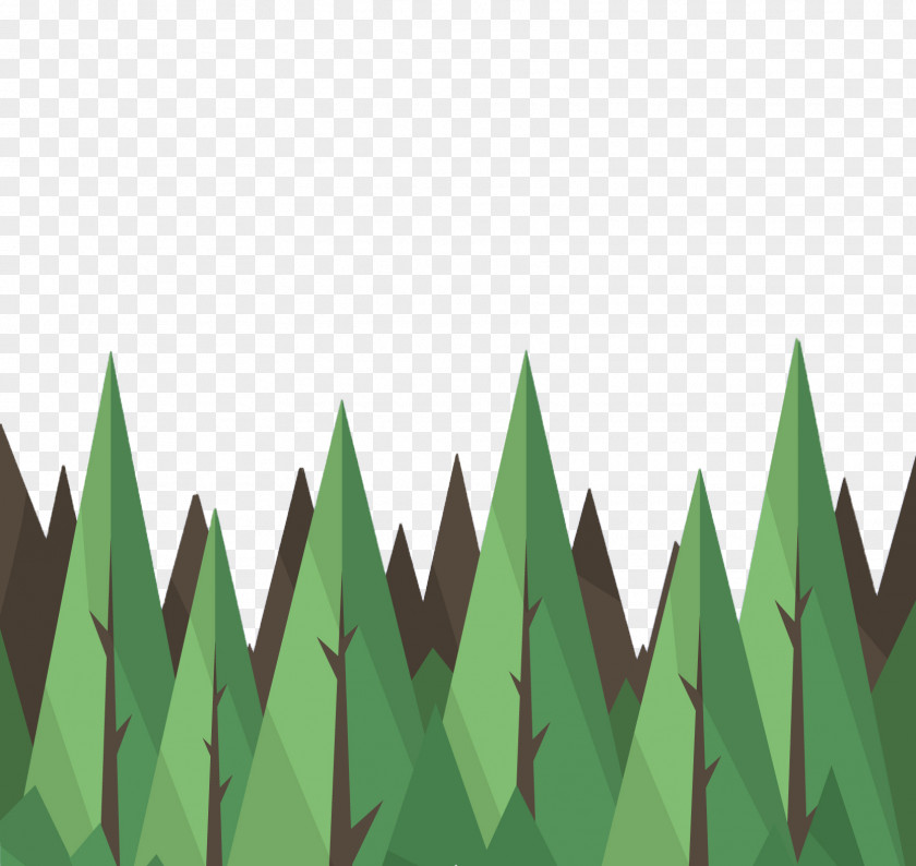 Forest Tree Euclidean Vector Triangle Green PNG