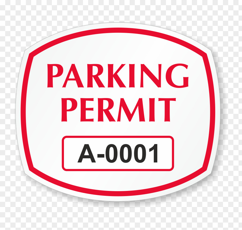 Parking Permit Logo Brand Font Static Cling Decal PNG