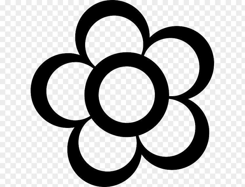 Simple Flower Drawing Free Content Outline Clip Art PNG