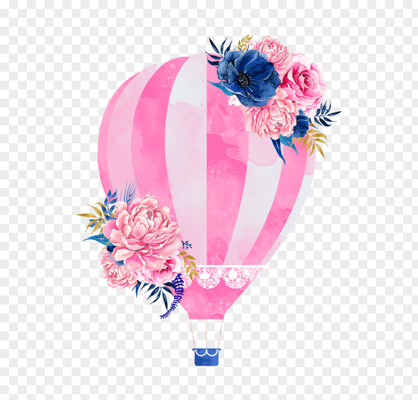 Flower Balloon Animals Watercolor Painting Hot Air Drawing Clip Art PNG