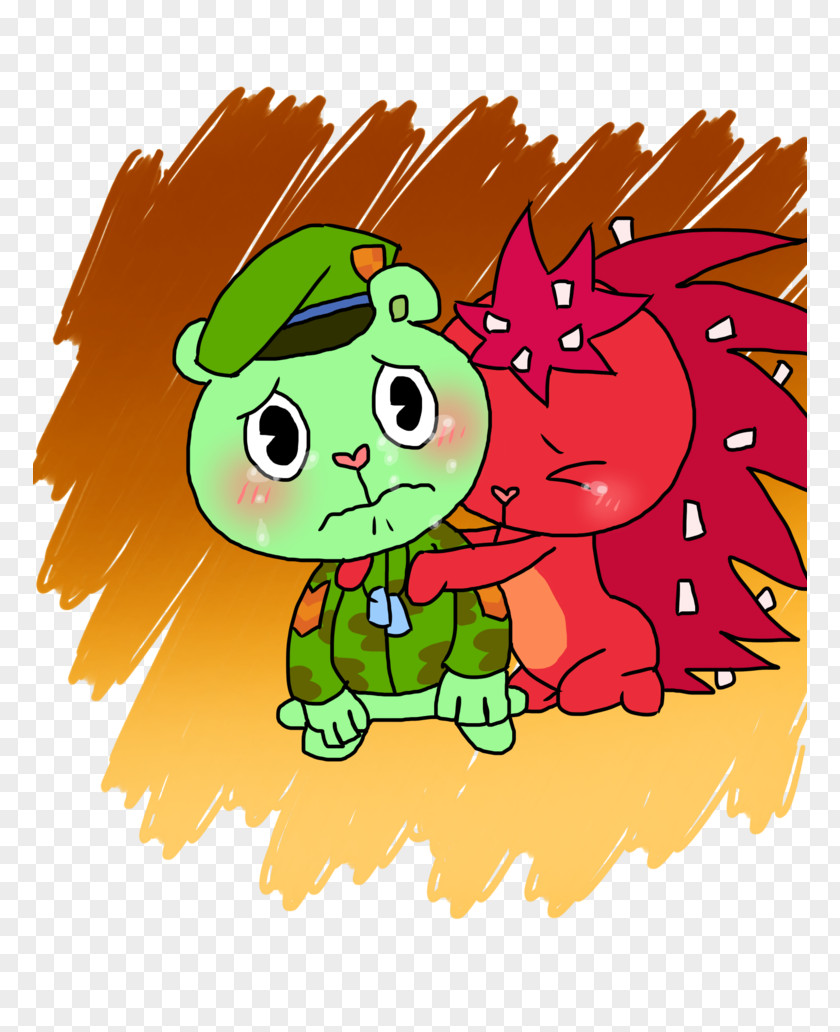 Happy Tree Friends Coloring Pages Flippy Lumpy Cuddles Art Without A Hitch PNG