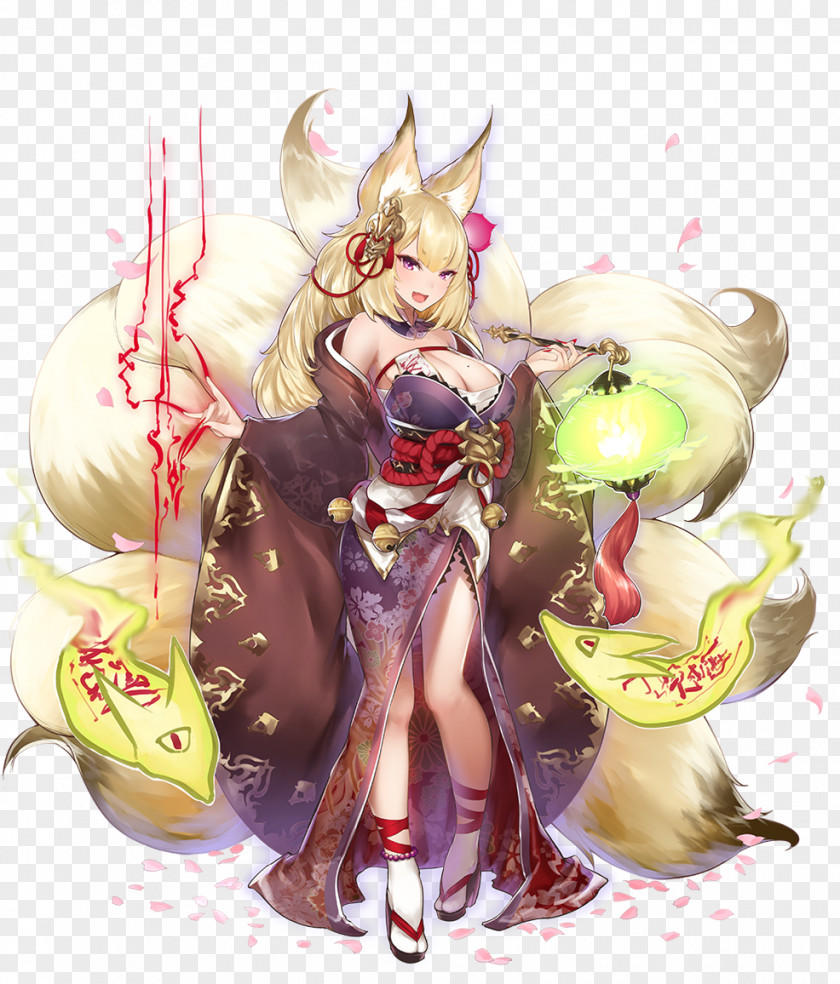 Fox Nine-tailed 千年战争aigis Huli Jing 白面金毛九尾狐 PNG