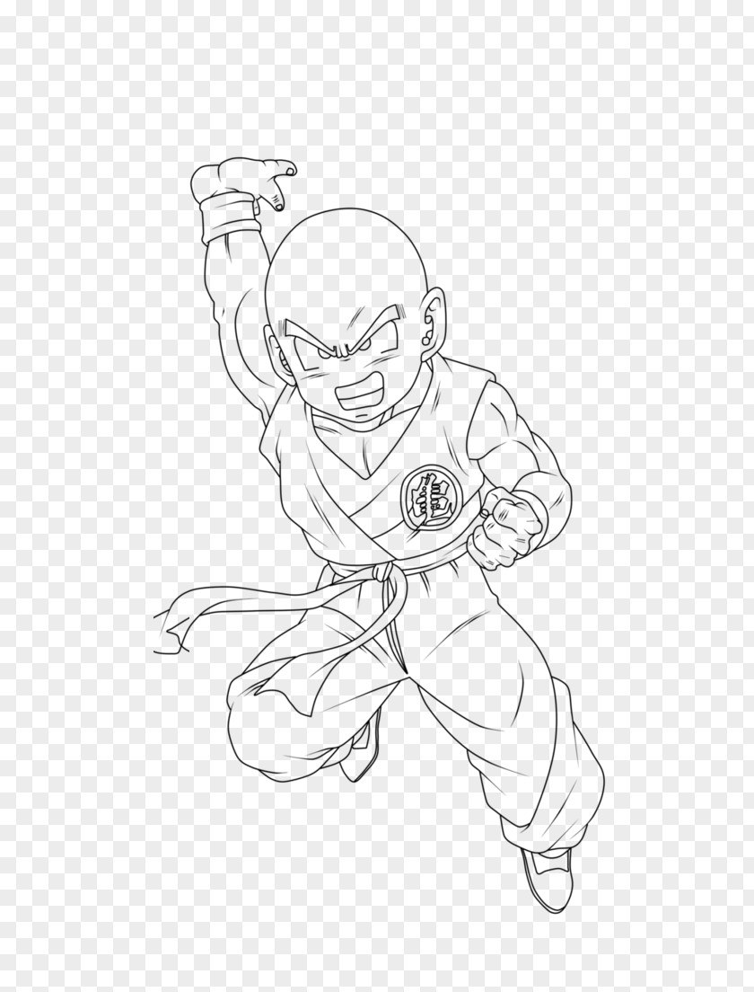 Goku Krillin Majin Buu Dragon Ball Sketch PNG
