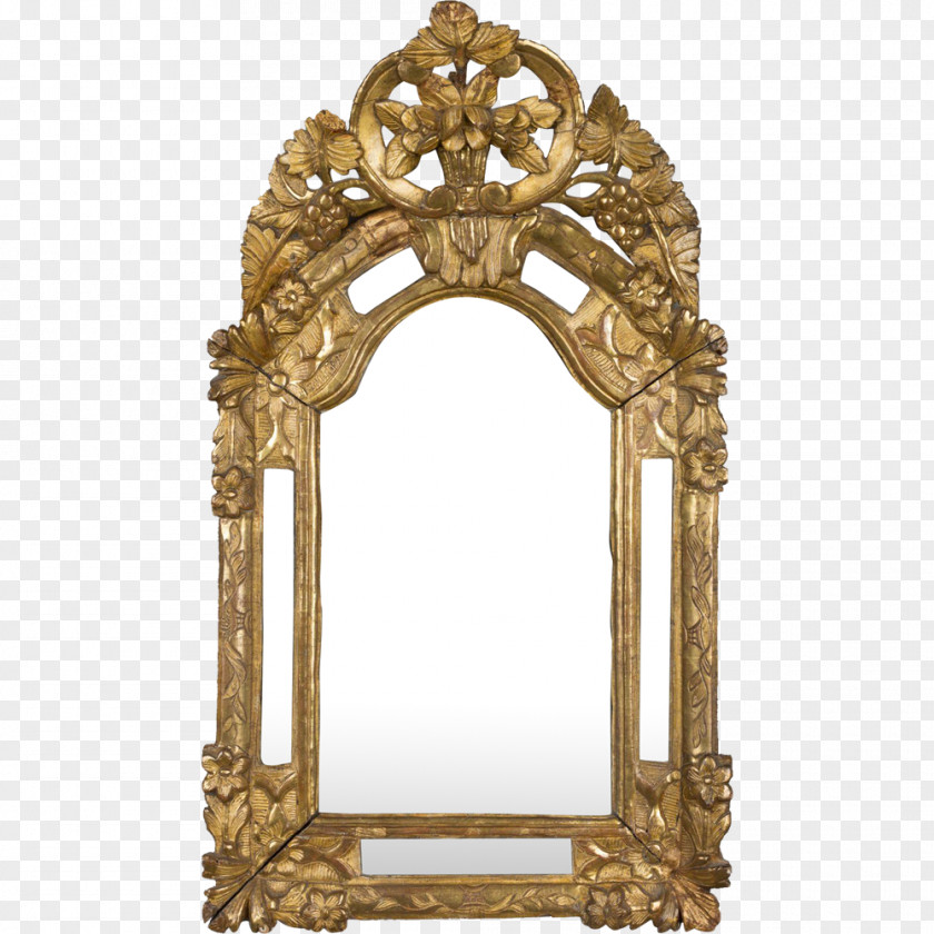 Mirror Gilding Glass Gold Decorative Arts PNG