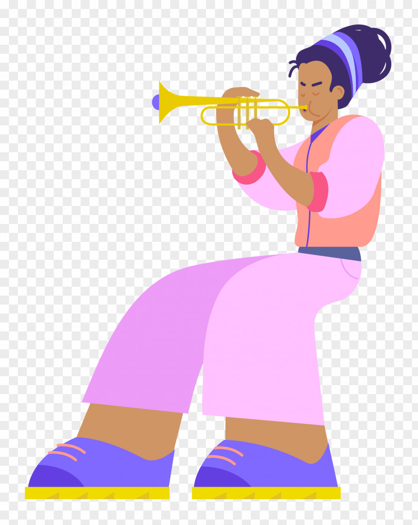 Playing The Trumpet Music PNG