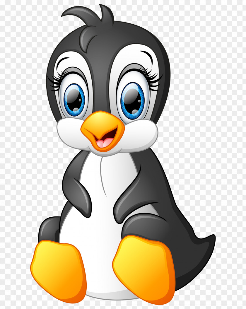 Vector Cartoon Hand Painted Cute Penguins Penguin Illustration PNG