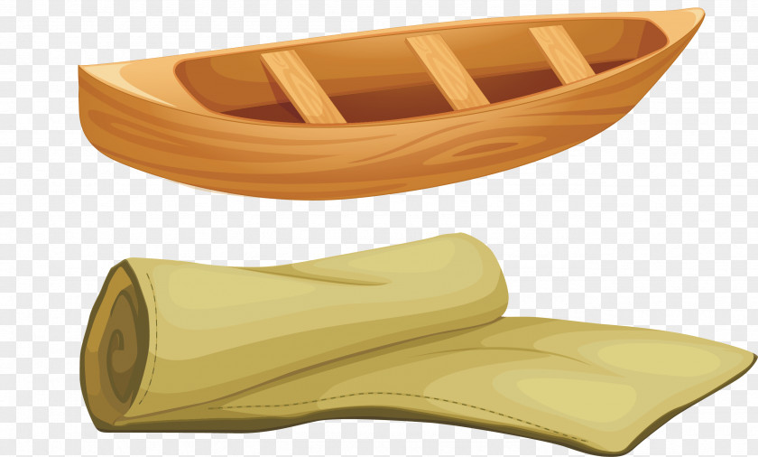 Vector Small Wooden Boat Canoe Wood Fototapeta PNG