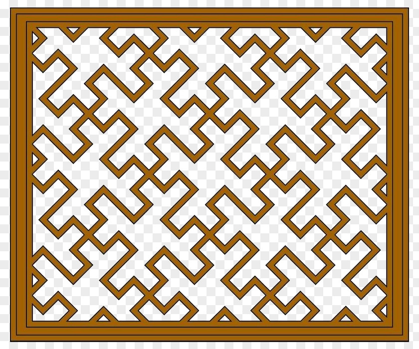 Wooden Square Circularly Symmetric Shift Window Swastika Clip Art PNG