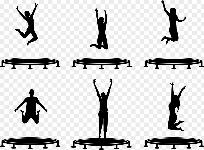 A Young Man Jumping On Trampoline Silhouette Speed: How Leaders Accelerate Successful Execution Trampolining PNG