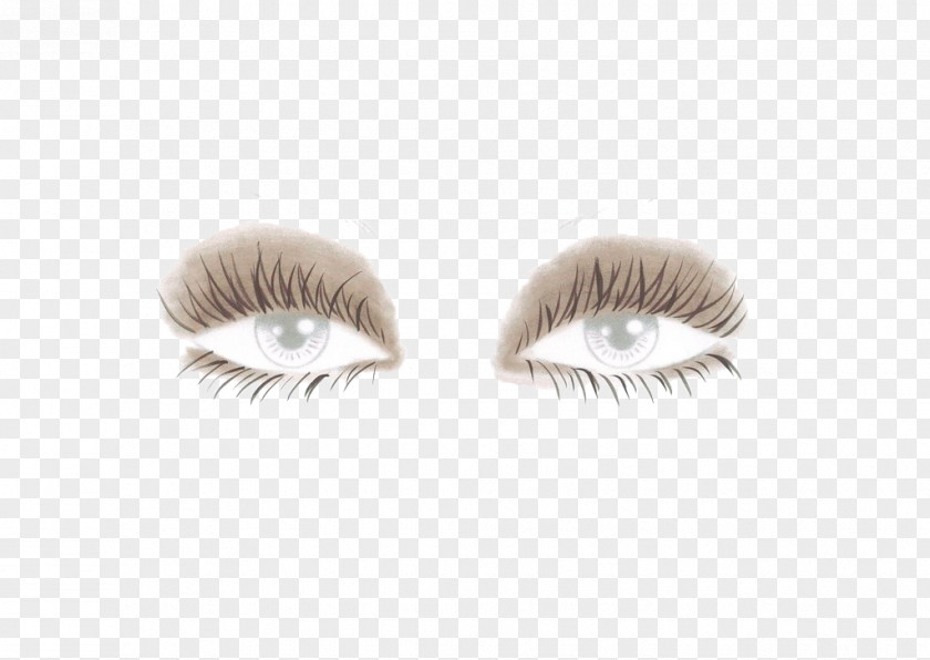 Hand Painted Eye Makeup Eyelash Extensions Make-up PNG