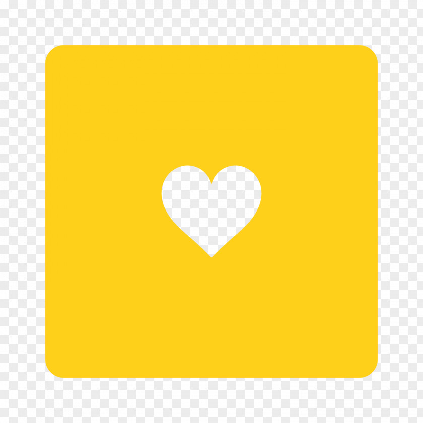 Heart Stamp Mark Yellow. PNG