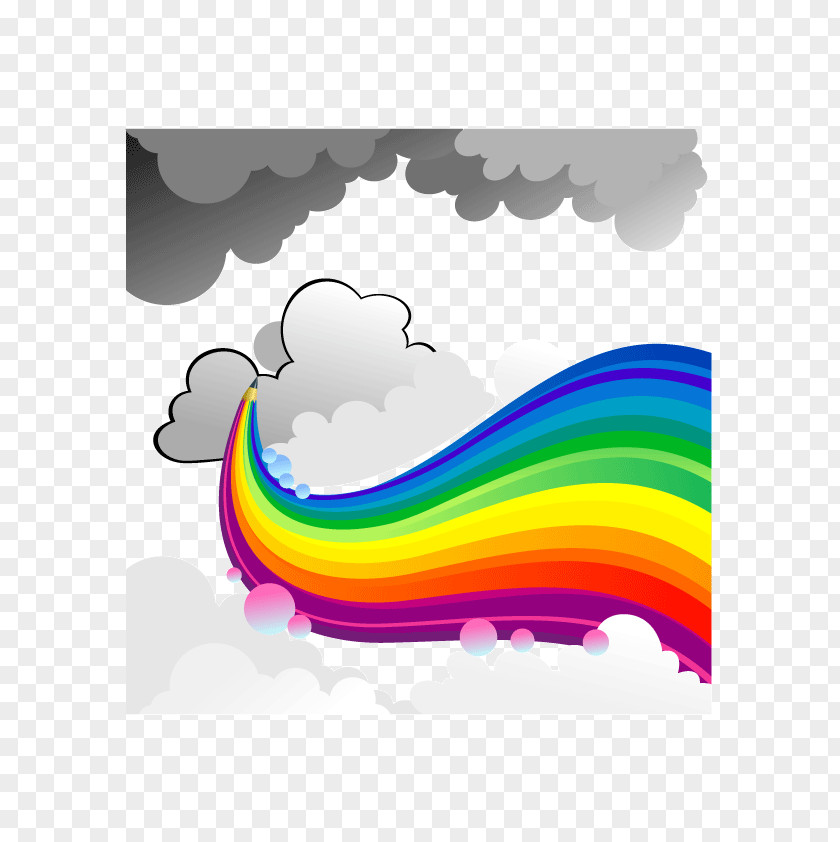 Rainbow,Clouds,dark Clouds,Vector,Decorative Pattern Rainbow Cloud PNG