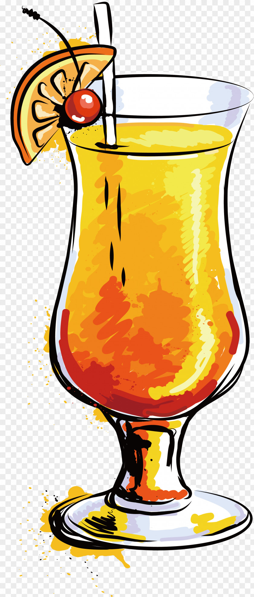Refreshing Summer Drinks Cocktail Orange Juice Mojito Clip Art PNG