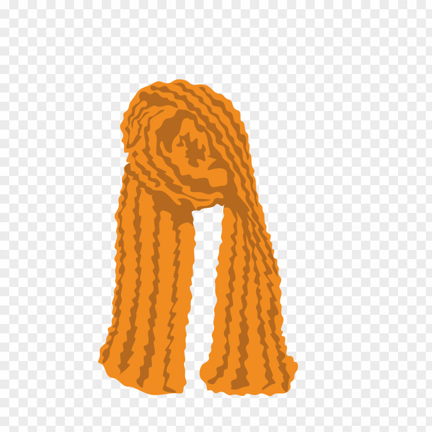 Yellow Border Vector Graphics Scarf Image Design PNG