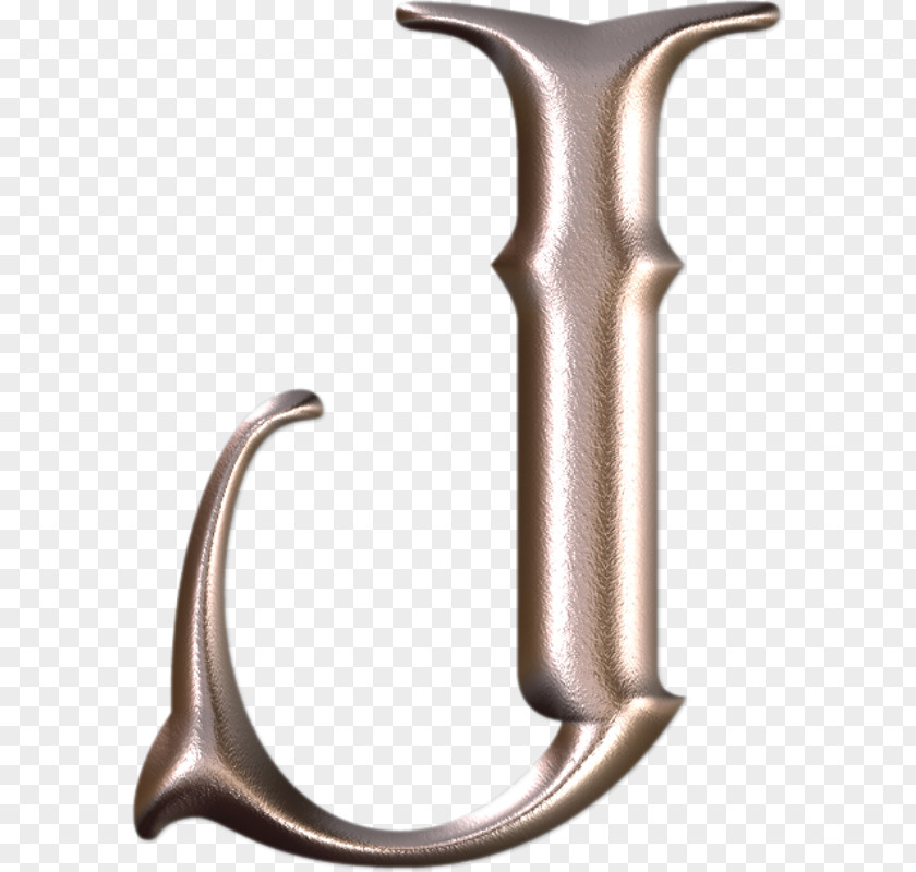 A J Alphabet Letter Metal Font PNG