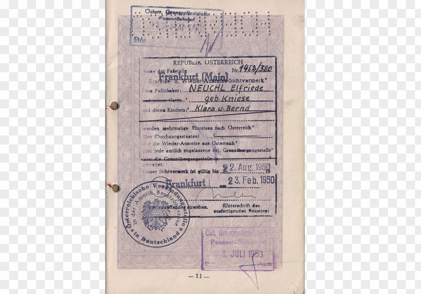Passport Document Forgery West Germany Austria PNG