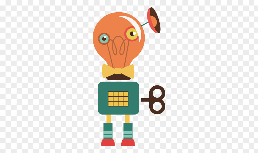 Robot Design Cartoon Illustration PNG