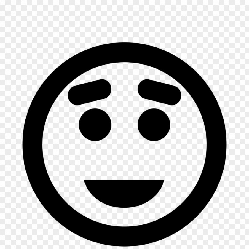 Black And White Smile Facial Expression PNG