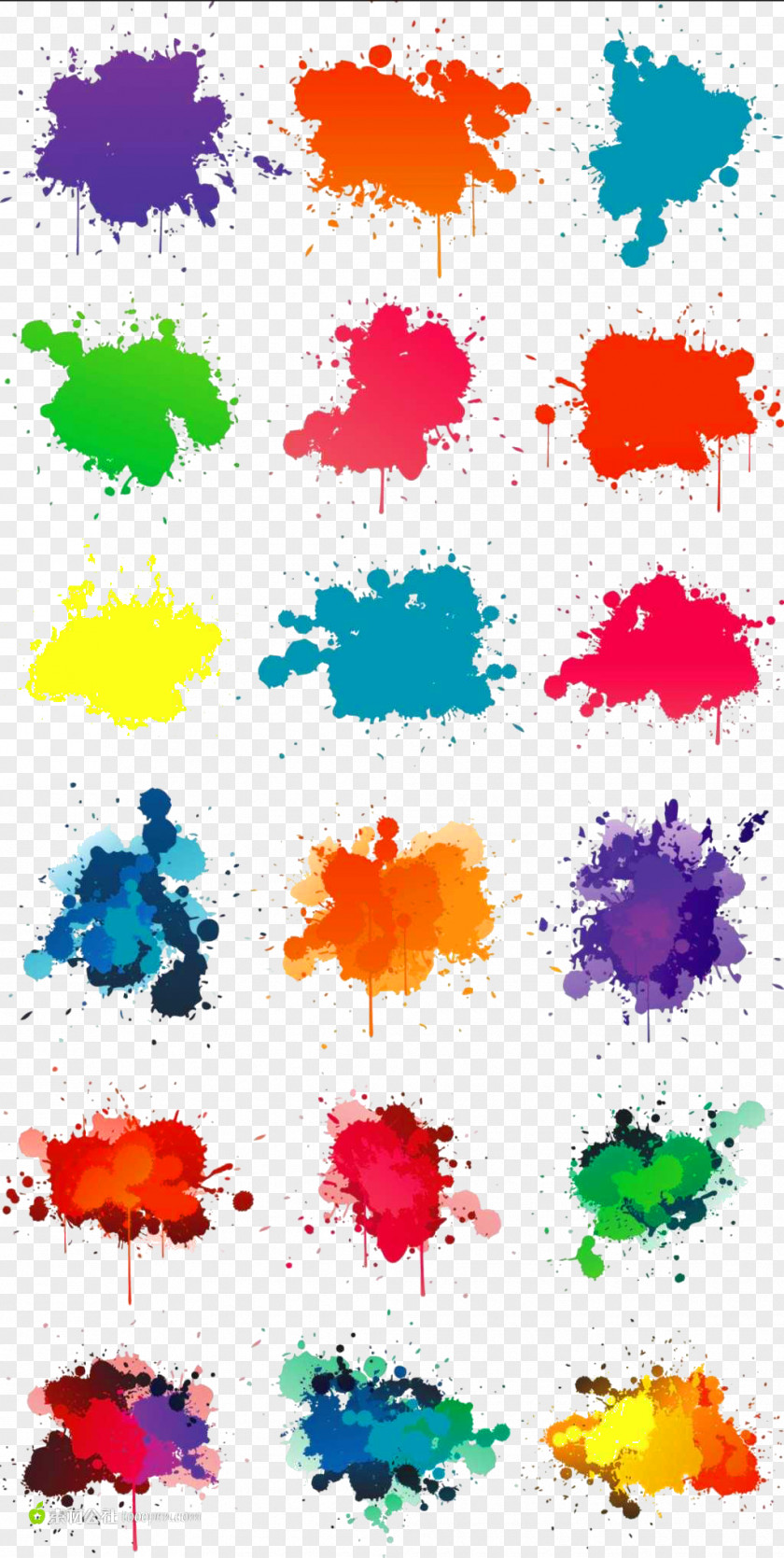 Color Pigment Splash Effect Decorative Elements PNG pigment splash effect decorative elements clipart PNG